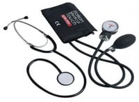 Aneroid sphygmomanometers + stethoscope an A-100 bell